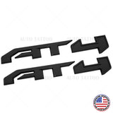 2x GMC Canyon Sierra AT4 Side Front Door Badge Logo Emblem Nameplate Gloss Black