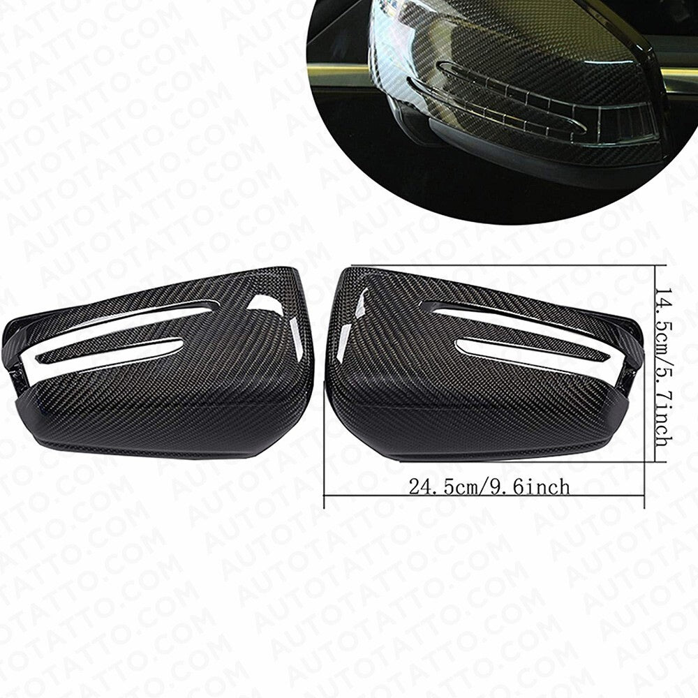 Real Carbon Fiber Side Rear Mirror Cover For Mercedes W204 W212 W117 C E Class