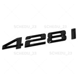 Gloss Black 428i Letter Logo Emblem Badge Trunk Lid M Power Series Performance