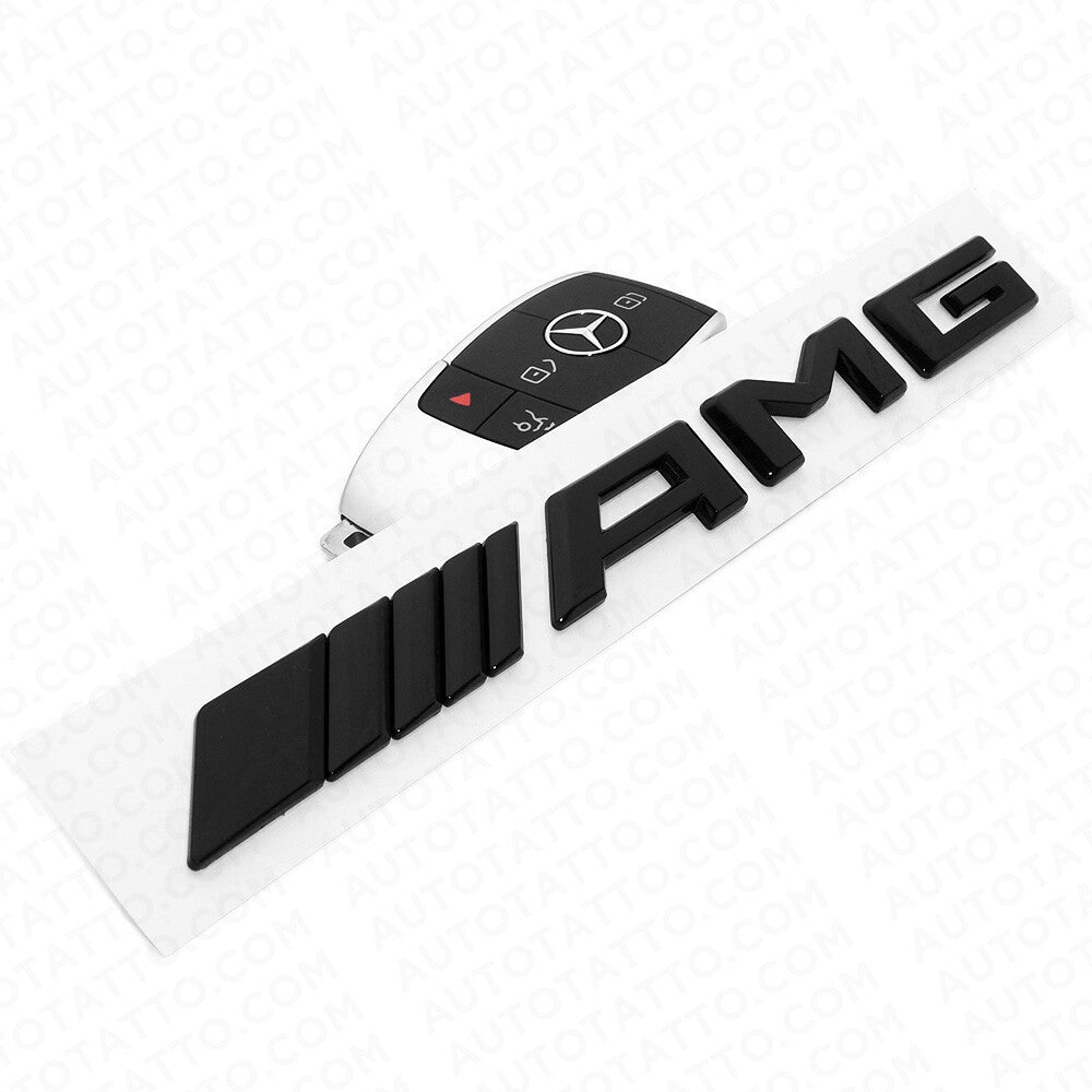 17+ Mercedes AMG Trunk Emblem Logo 3D Sticker Badge Decoration Sport Gloss Black