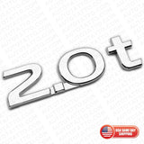 For Infiniti 2.0t Left or Right Side Fender Badge Emblem Nameplate Silver Chrome
