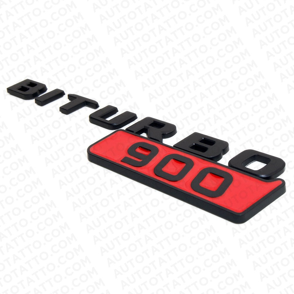 2x Mercedes BRABUS BITURBO 900 Fender Nameplate Badge Marker Emblem Matte Black