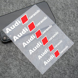 Audi Ceramic Sport Car Wheels Brake Caliper Sticker Decal Logo Decoration White