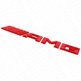 Red Carbon Fiber Style AMG Sport Car Emblem 3D Trunk Lid Logo Badge Decoration