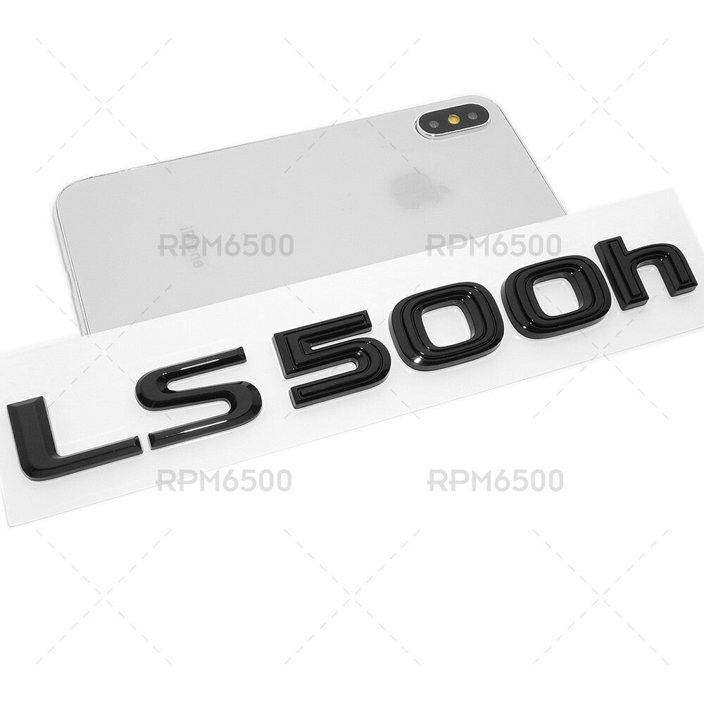 Lexus Rear Turnk Lid LS 500h Letter Logo Badge Emblem Car Replace Gloss Black