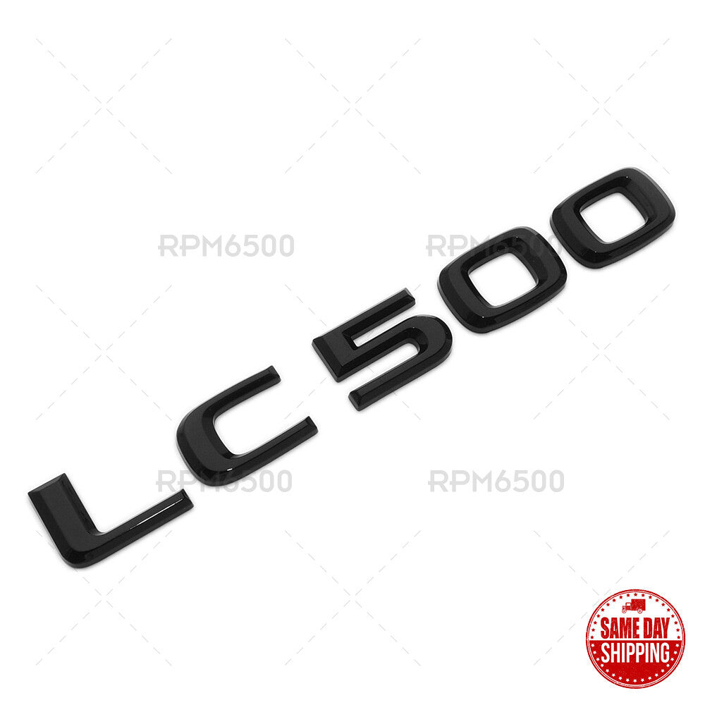 Lexus Trunk Rear LC 500 Letter Logo Badge Car Emblem Replace F-Sport Gloss Black