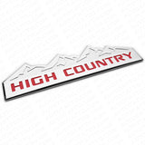 14-19 Chevy High Country Front Door Tailgate Letter Logo Emblem Badge Chrome Red