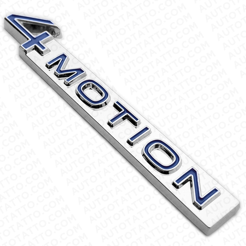18-23  Fit VW 4 Motion Rear Trunk Nameplate Badge Metal Emblem Chrome Blue