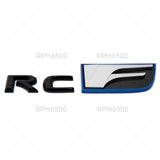 For Lexus Trunk Lid RCF RC F Letter Logo Badge Emblem Car Replace F-Sport Black