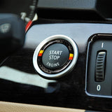 For BMW E90 E92 E93 Engine Switch Start Stop Button Carbon Fiber Sticker Badge