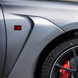 2x F-Sport Logo ABS Badge Side Fender Marker Adhesive Nameplate Emblem Black Red
