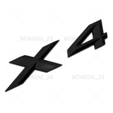 Matte Black X4 Letter Logo Emblem Badge Liftgate Nameplate Rear Trunk M Sport