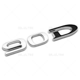 Tesla Rear Liftgate Lid Model 90D Nameplate Logo Badge Emblem Sport Chrome Black