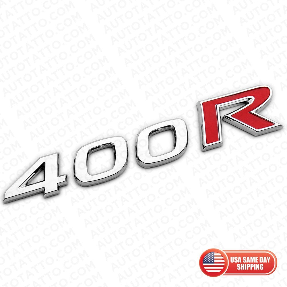 For Nissan Infiniti 400R Rear Trunk Lid Badge Emblem Nameplate Chrome Red Sport