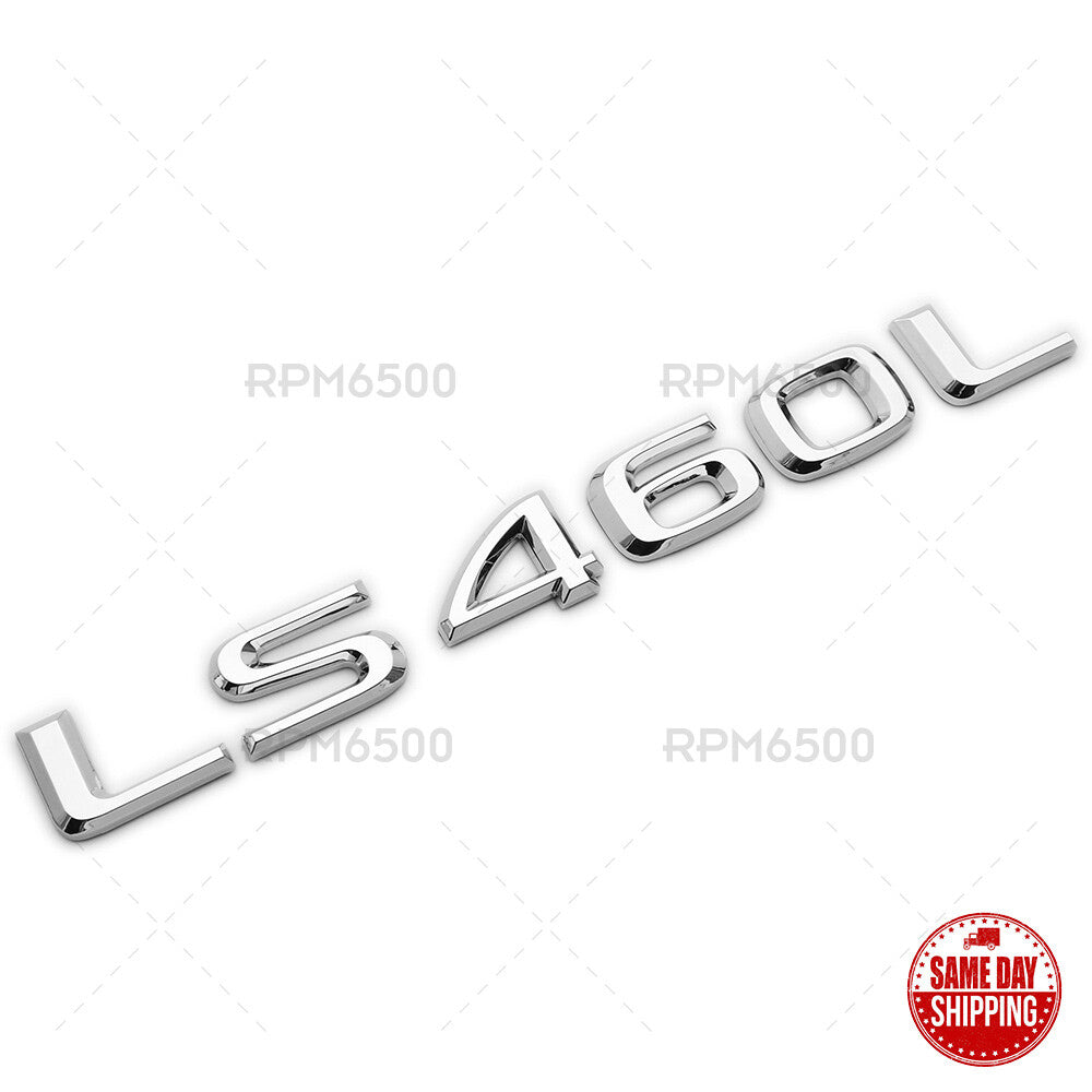 Lexus Rear Turnk Lid OEM Chrome LS 460 L Letter Logo Badge Emblem Car Replace