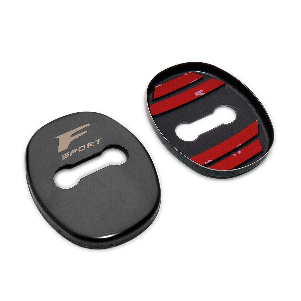 2X Stainless Steel Car Door Striker Cover Lock Buckle Cap F-SPORT For Lexus