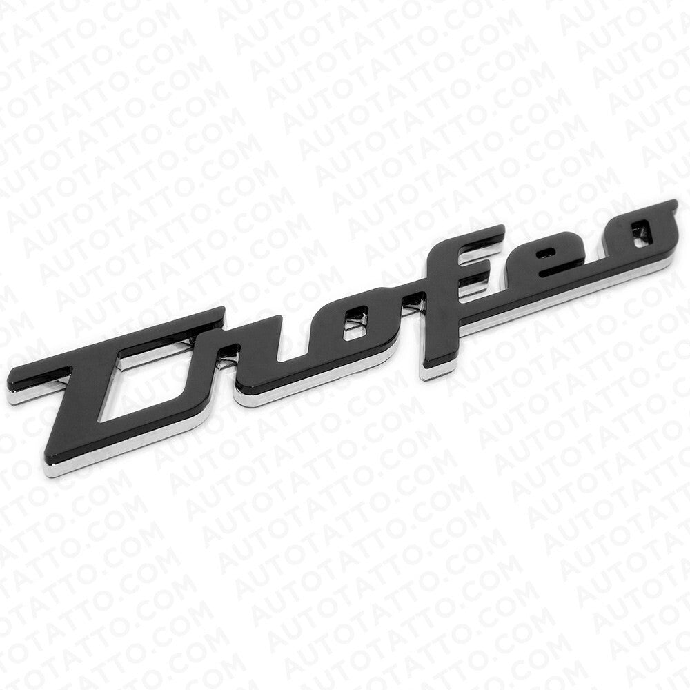 For Maserati Levante GT Side Fender Trofeo Emblem Nameplate Badge Black Chrome