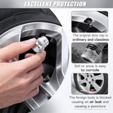 4pcs Universal Car Tire Wheel Valve Stem Caps Hex Design Dust Cover Accessories