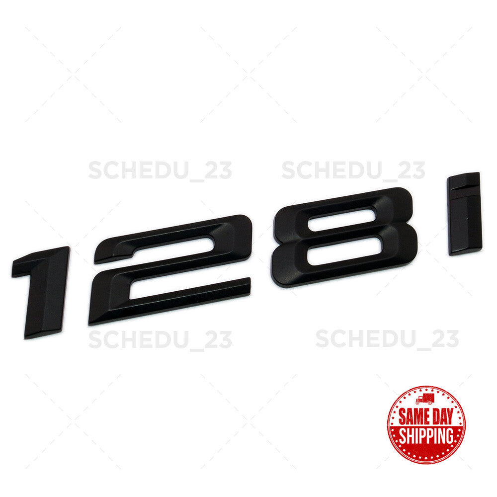 BMW 128i Rear Trunk Lid Nameplate Letter Emblem Badge M Performance Matte Black