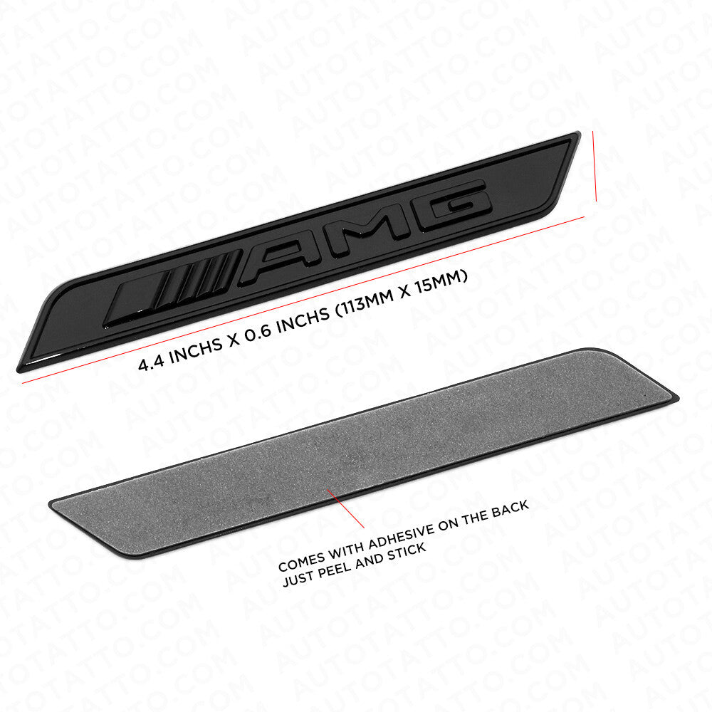 2x Black AMG Special Edition Emblem Fender Logo Badge Nameplate Decoration Sport