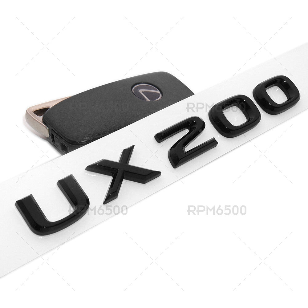 Lexus Liftgate Gloss Black UX 200 Letter Logo Badge Car Emblem Replace F-Sport
