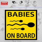 Funny Babies On Board Sticker Decal Kid Baby In Car Van Truck Window Decorate