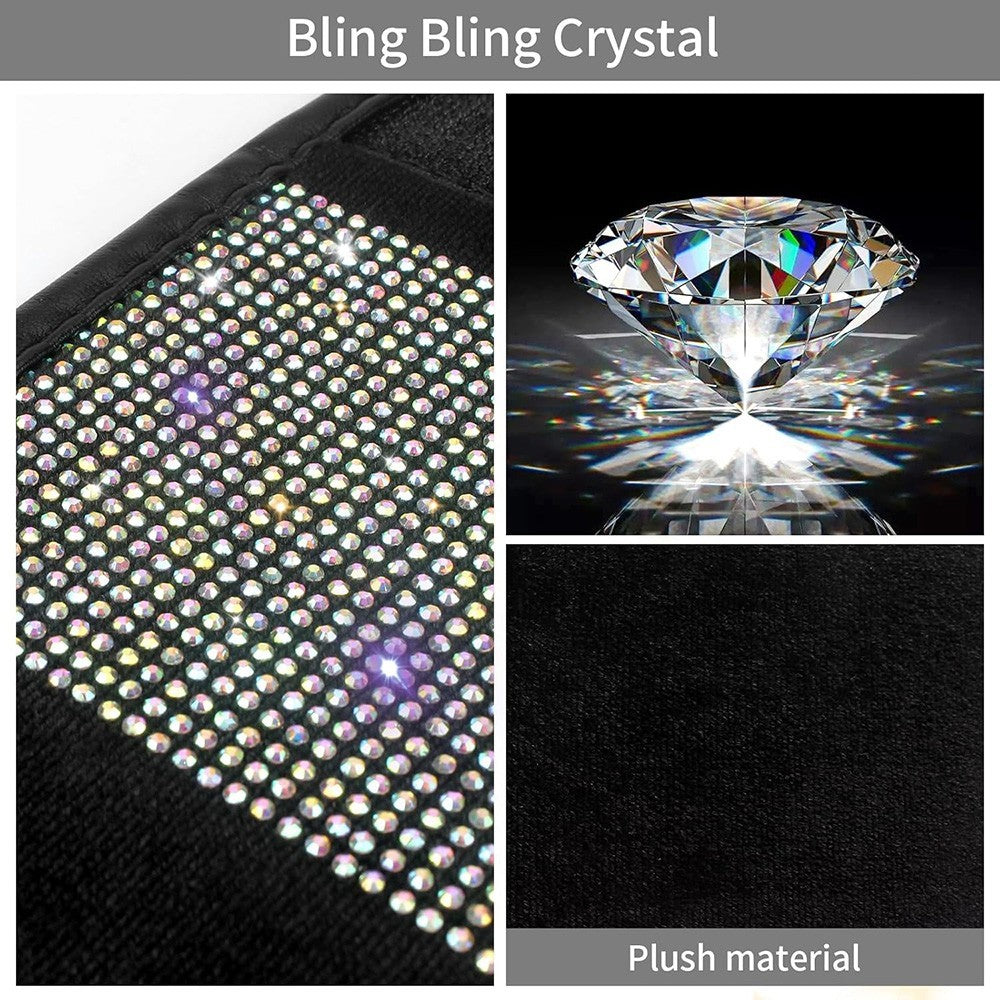 2x Bling Multicolor Rhinestone Seat Belt Shoulder Pads Crystal Cushion Car Cover