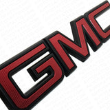 14-19 GMC Sierra Canyon Tailgate Letter Logo Emblem Adhesive Nameplate Black Red