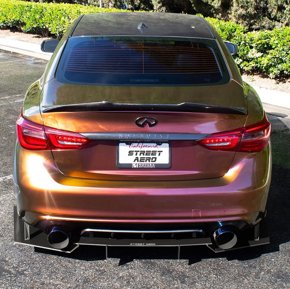 14-22 Infiniti Q50 Rear Luggage Lid Nameplate Emblem Badge Logo Gloss Black
