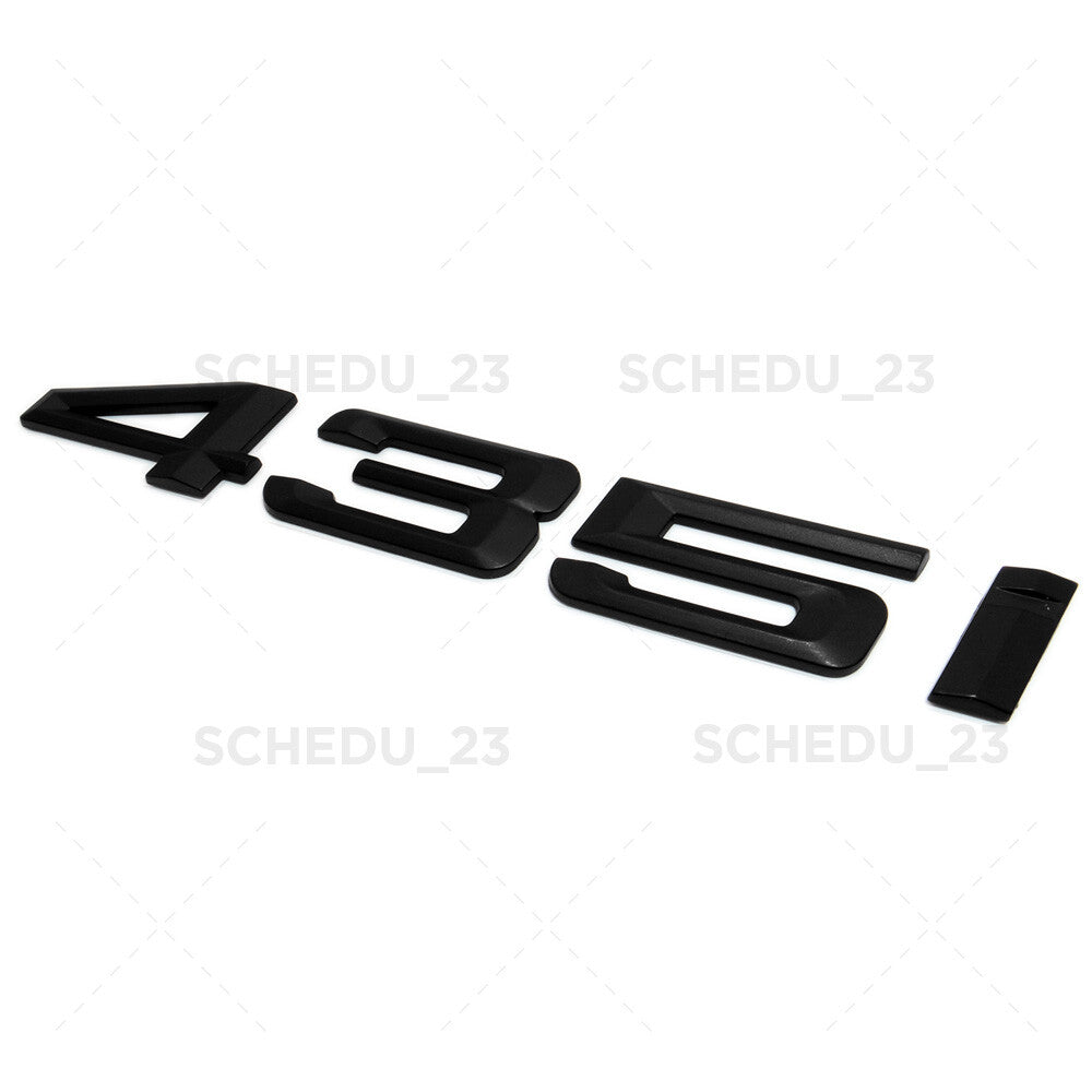 Matte Black BMW 435i Letter Emblem Badge Car Trunk Lid M Series Performance