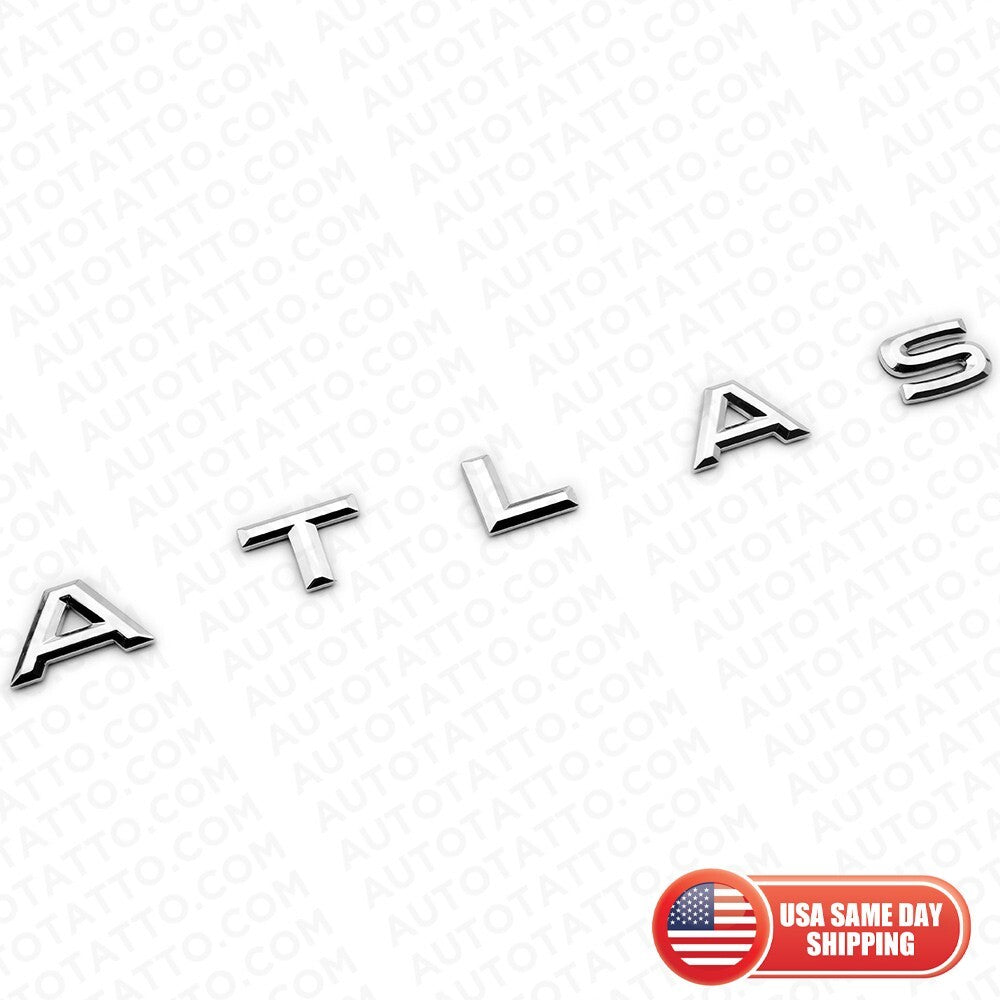 18-24 VW Atlas Rear Liftgate Hatch Lid Letter Nmaeplate Badge Emblem Chrome
