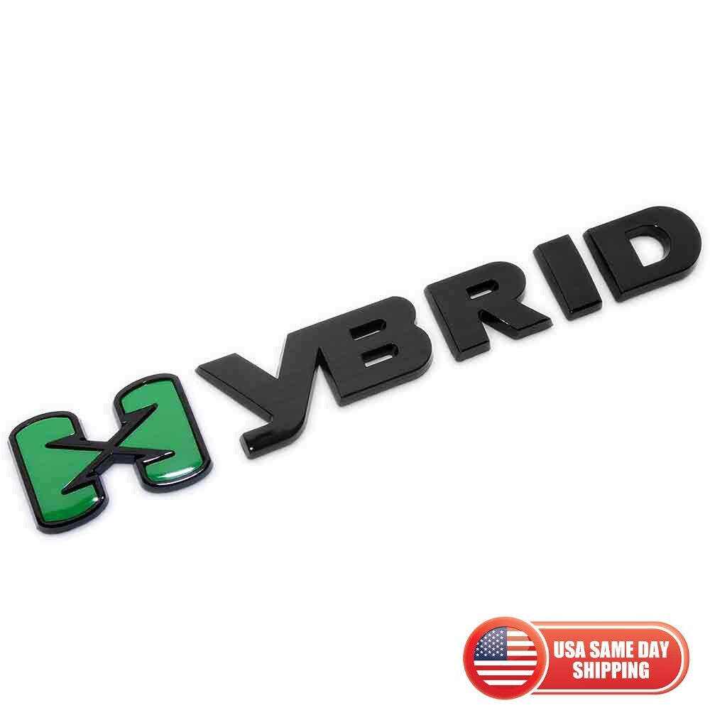 Chevrolet Hybrid Side Fender Rear Trunk Nameplate Emblem Badge Logo Letter Black