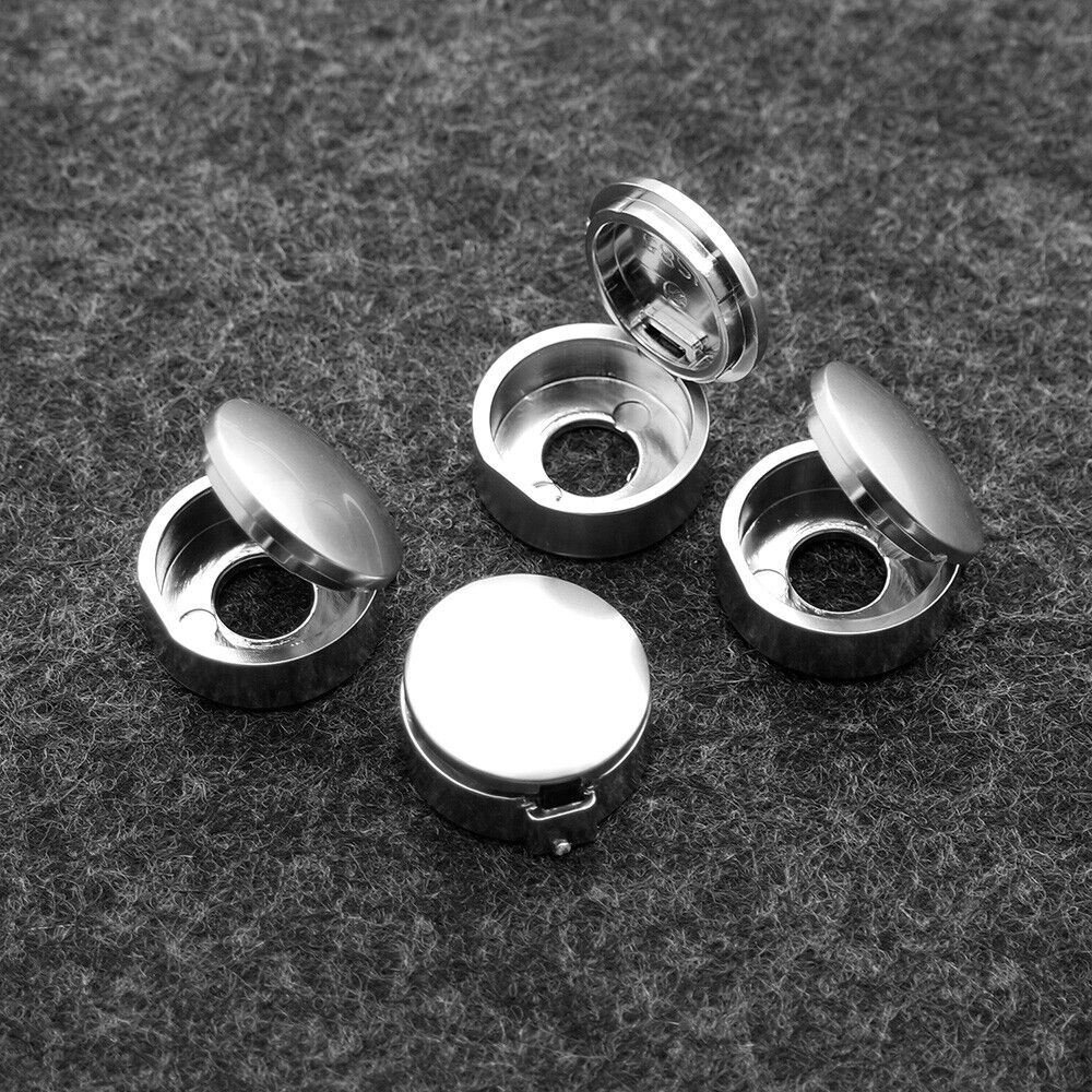 4x Car License Plate Frames Cover Hardware Hider Caps Front & Rear Sport Silver