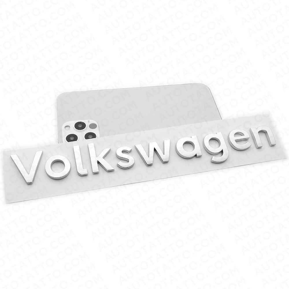 Universal Chrome Rear Liftgate Badge Sport Volkswagen Letter Emblem For VW