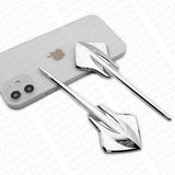 2x For Corvette C7 OEM Chrome Fender Stingray Mako Shark Logo Badge Emblem Sport