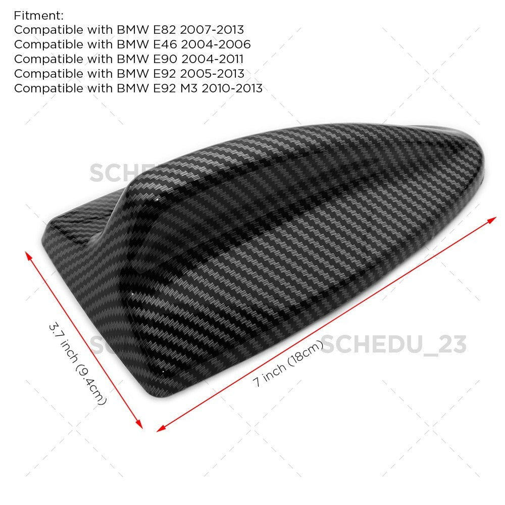 BMW E90 E91 E92 3 Seires M3 E82 Carbon Fiber Style Shark Fin Antenna Cover Cap
