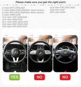 Mercedes A C CLA GLB GLC GLE Carbon Fiber Style Steering Wheel Cover Trim Sport