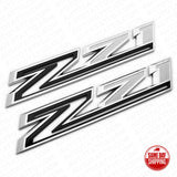 2x For Chevy 19-21 Silverado Z71 Fender Letter Sport Logo Emblem Badge Black