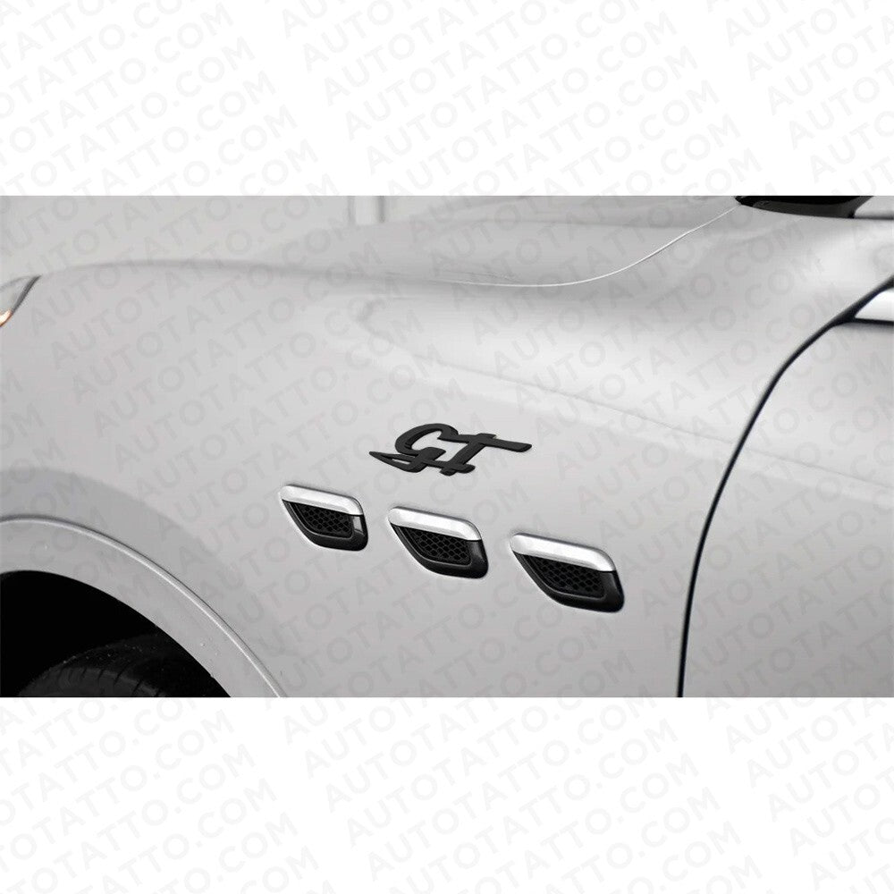Maserati Ghibli Levante Grecale Side Fender Logo GT Emblem Badge Matte Black