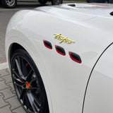 Maserati Ghibli Levante Grecale GT Side Fender Trofeo Emblem Badge Chrome Gold