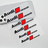 Audi Ceramic Sport Car Wheels Brake Caliper Sticker Decal Logo Decoration Black