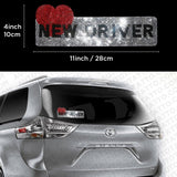 Bling Diamond Rhinestone Cute Lady New Driver Sticker Car SUV 3D Decal Decorate