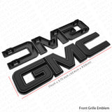 14-19 GMC Sierra Front Grille Letter Logo Emblem Adhesive Nameplate HD Black