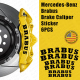Brabus AMG Car Wheels Brake Caliper Sticker Decal Logo Decoration Sport Black