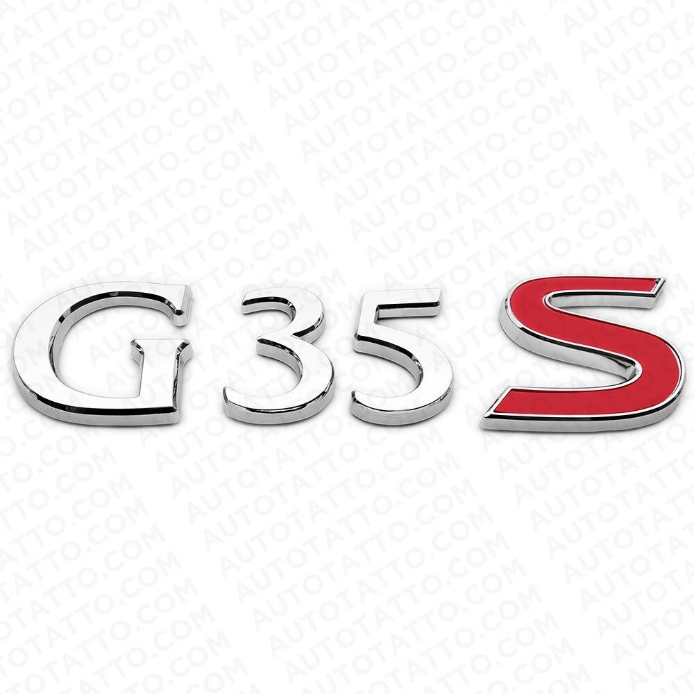 For Infiniti G35s Rear Trunk Logo Letter Badge Emblem Nameplate Sport Chrome