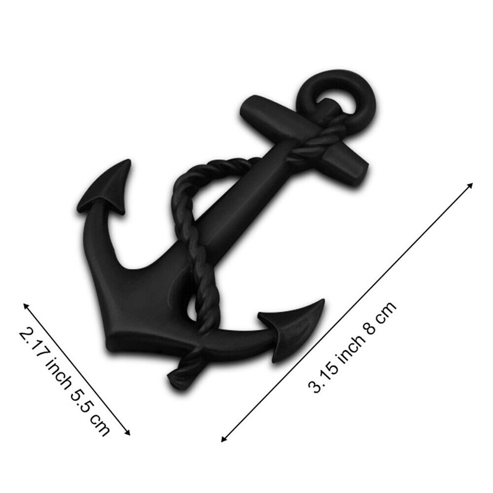 Universal 3D Fashion Metal Ship Anchor Car Decal Sticker for Auto Decoration