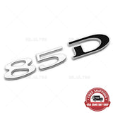 Tesla Rear Liftgate Lid Model 85D Nameplate Logo Badge Emblem Sport Chrome Black