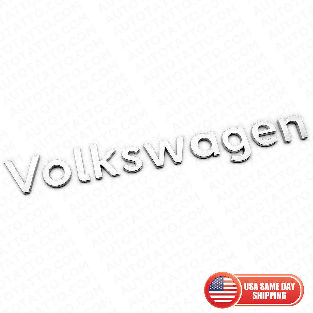 Universal Chrome Rear Liftgate Badge Sport Volkswagen Letter Emblem For VW