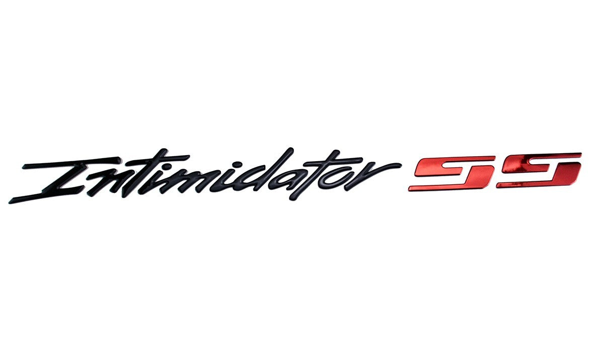 1Pc Intimidator SS Emblem Letters Badge 88980874 Black Red 17 INCH
