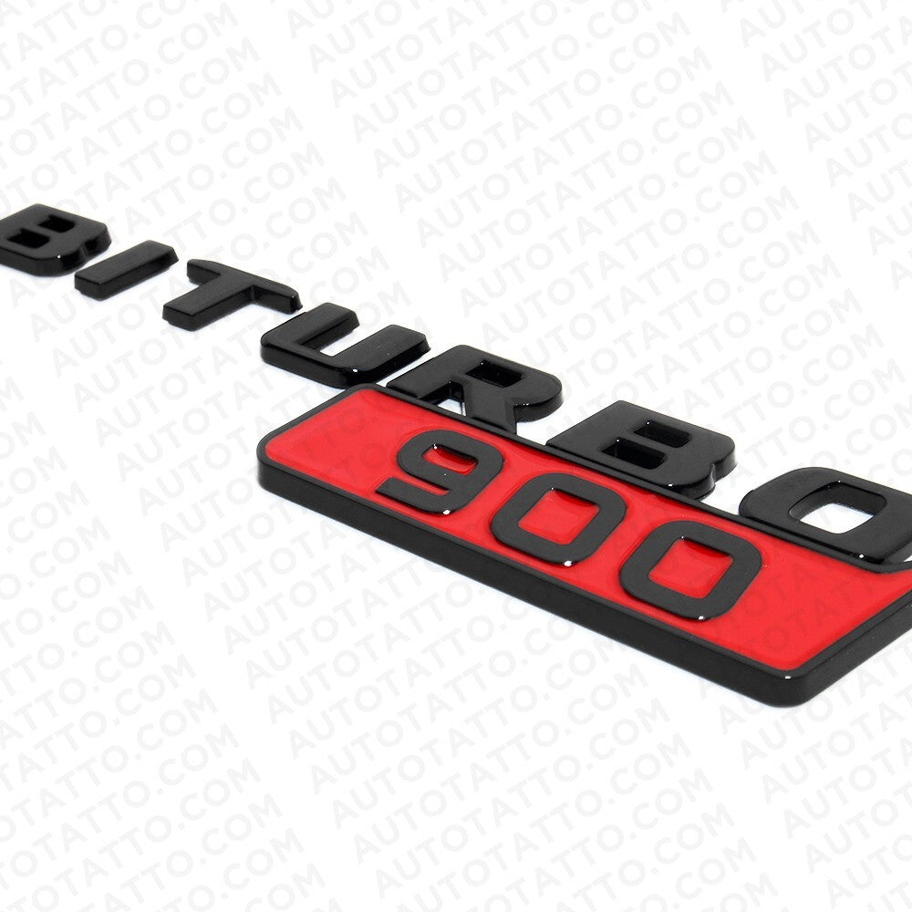 2x Mercedes BRABUS BITURBO 900 Fender Nameplate Badge Marker Emblem Gloss Black